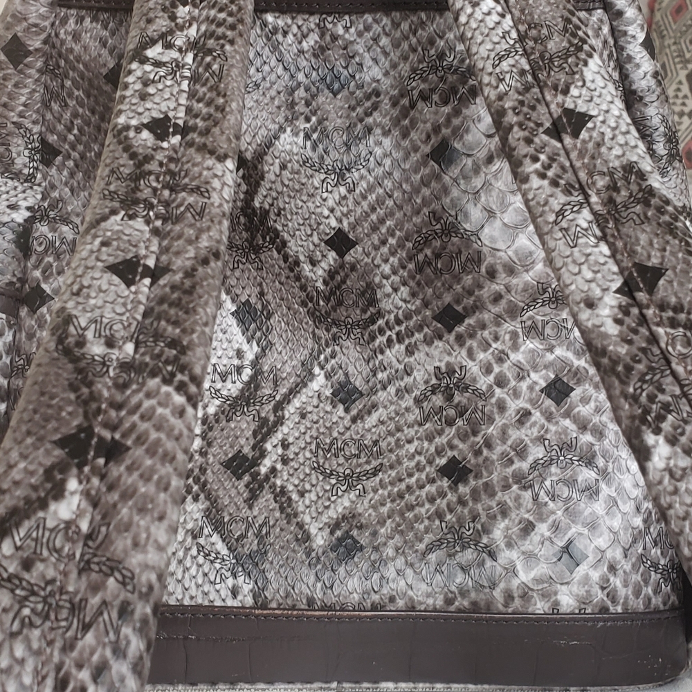 Mcm Backpack Small Python Stud Armour - image 5